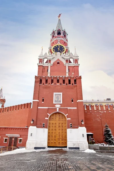 Спасская башня Московского Кремля — стоковое фото