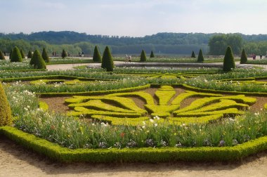 karmaşık bir Versailles Sarayı parkta