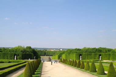 karmaşık bir Versailles Sarayı parkta