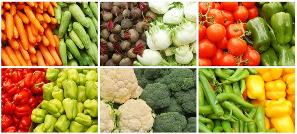 野菜のコラージュ — ストック写真