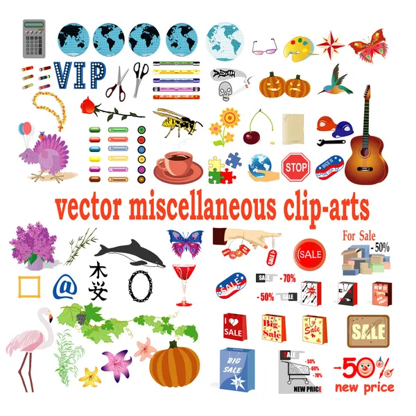 Vector collectie met clip-arts — Stockvector