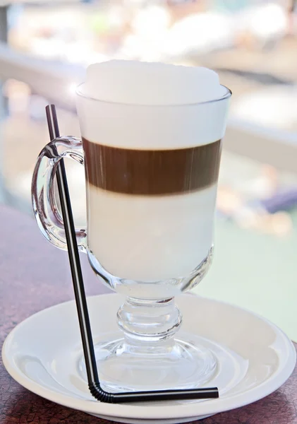 Amorning kahve latte — Stok fotoğraf