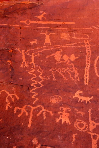 Stock image Ancient petroglyphs in Valley of Fire Nevada