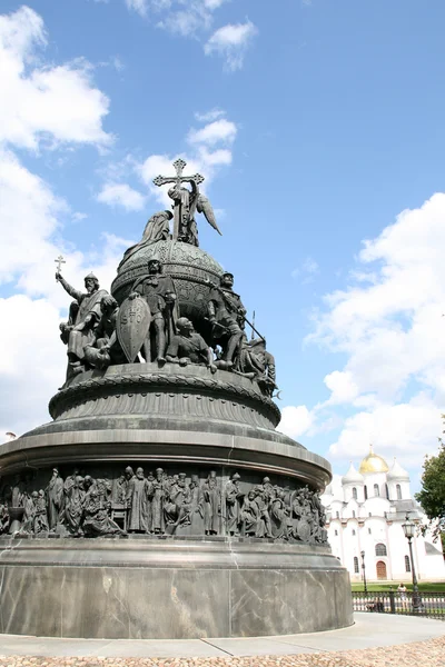 Monumento del Milenio de Rusia en Gran Nóvgorod — Foto de Stock