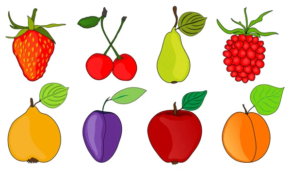Набір стиглих фруктів — стоковий вектор