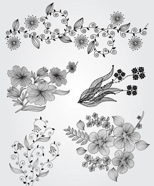 Dekorative florale Elemente — Stockvektor