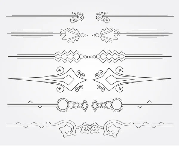 Decorative page borders set — Stock Vector