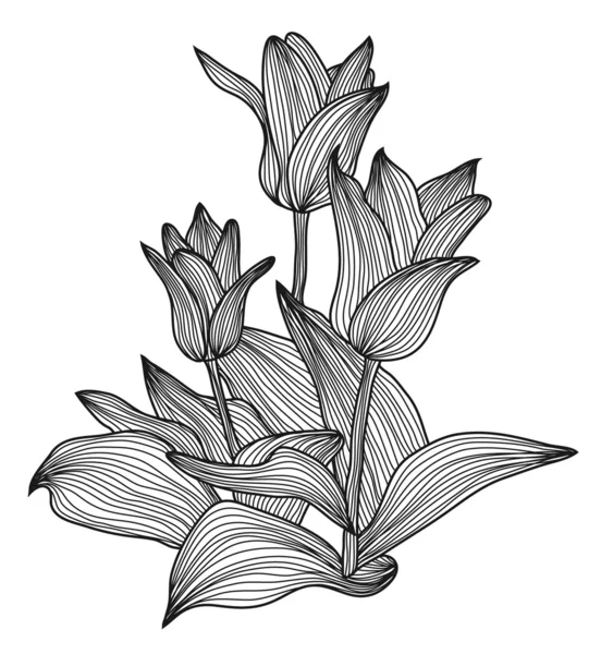 Квітковий декоративний елемент — стоковий вектор