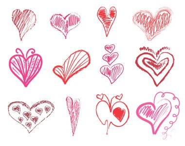 Abstract hearts set clipart