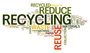 Recycling in word tag cloud