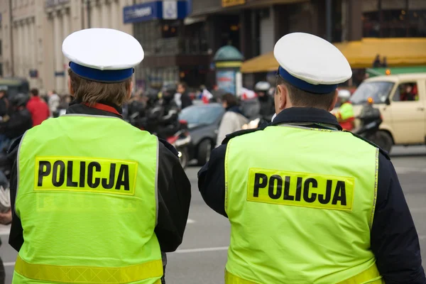 Двое польских полицейских — стоковое фото