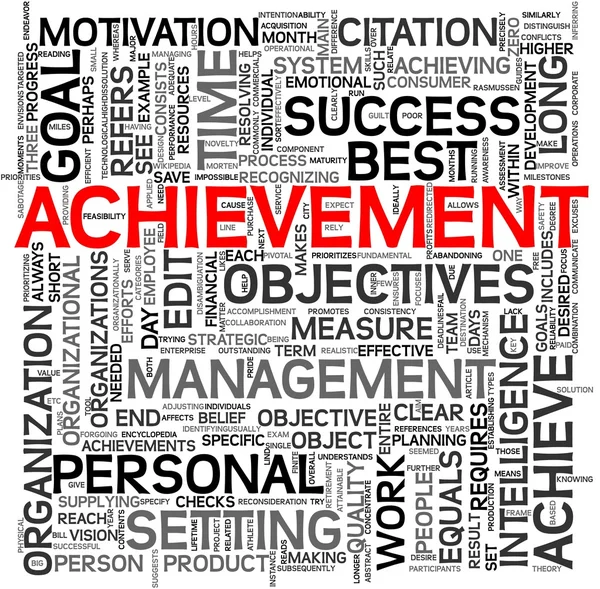 Achievement concept in tag cloud — Stock Photo, Image