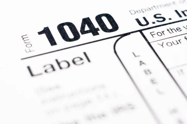 Налоговая форма 1040 — стоковое фото