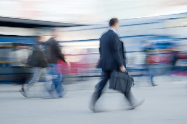 Businessman rushing to office — Stock Photo, Image