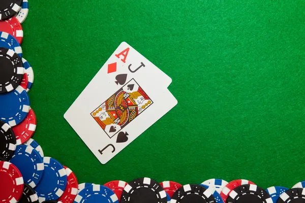 Kazanan el blackjack — Stok fotoğraf
