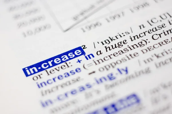 Dictionary definition of increase — Stock Photo, Image