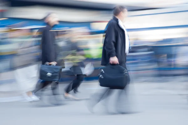 Businessman rushing to office — Stock Photo, Image