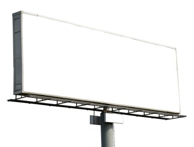 boş billboard üzerinde beyaz izole