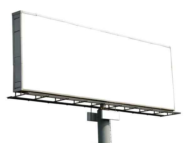 Boş billboard üzerinde beyaz izole — Stok fotoğraf