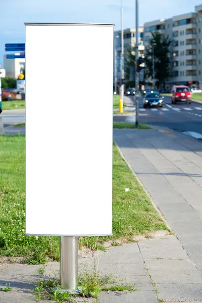 Blank billboard in a city — Stock Photo, Image