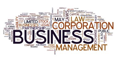 Business word in tag cloud