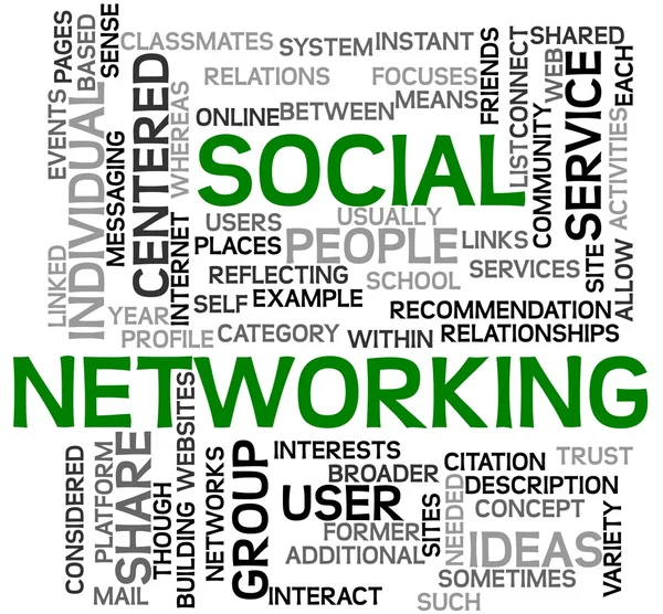 タグ クラウド内の社会的なネットワー キング — ストック写真