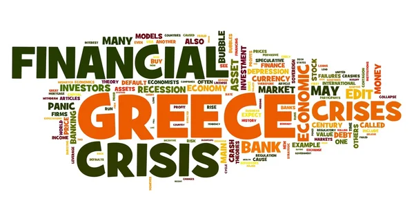 Görögország fogalmát a pénzügyi válság — Stock Fotó