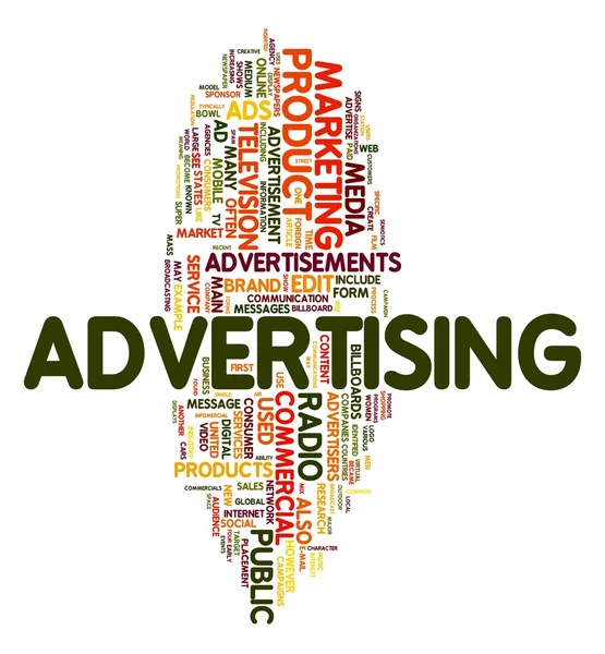 Advertising word in tag cloud — Stock Photo, Image