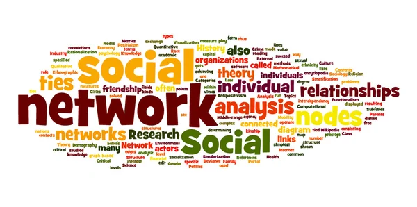 Social networking in tag cloud — Stock Photo, Image