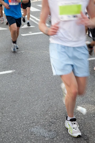 Running in marathon — Stock Photo, Image