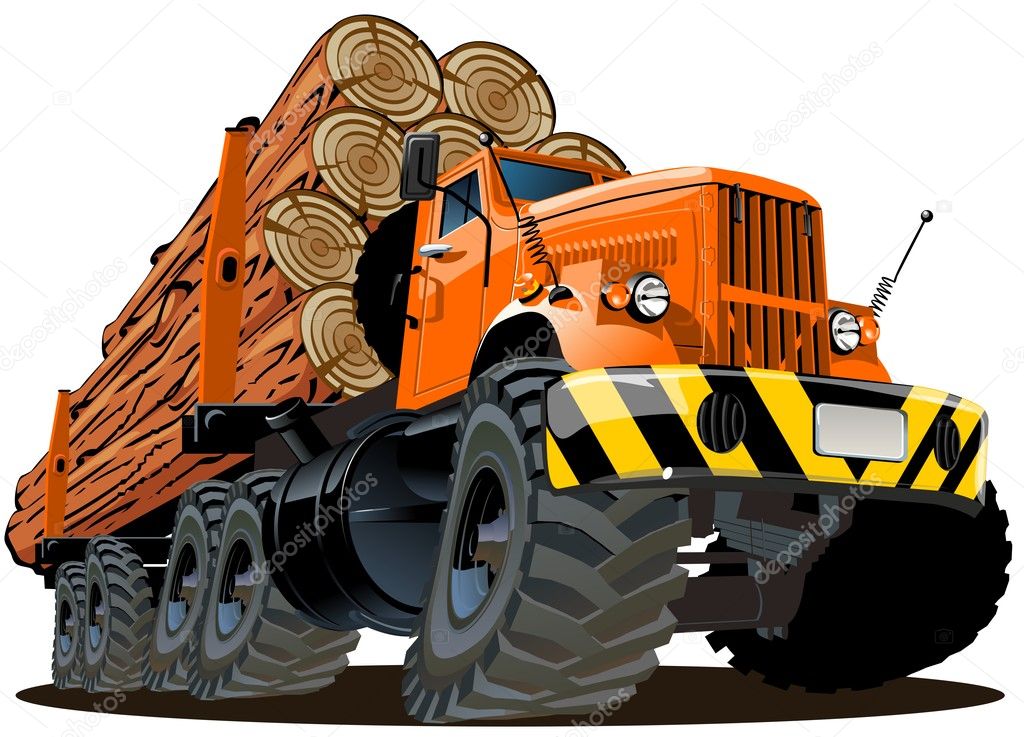 Download Vector cartoon logging truck — Stock Vector © mechanik ...