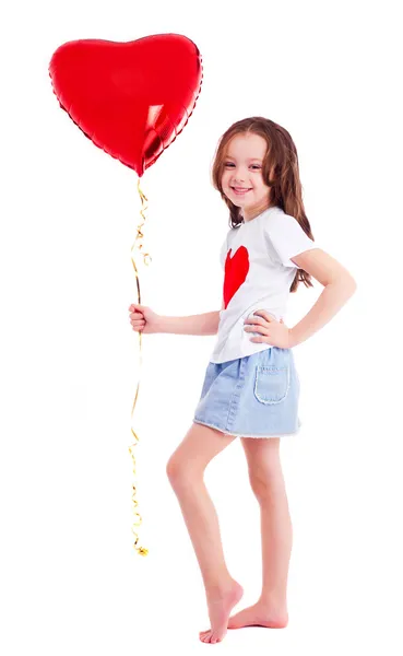 Chica con un globo — Foto de Stock