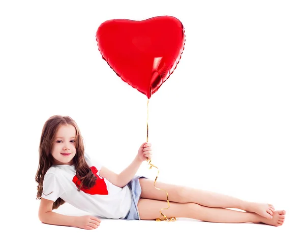 Dziewczyna z balonem — Zdjęcie stockowe