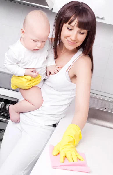 stock image Woman with baby