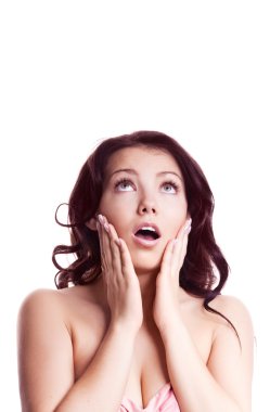 Surprised woman clipart