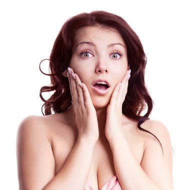 Surprised woman clipart