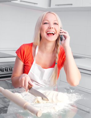 Woman baking clipart