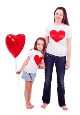 Mother and daughter clipart