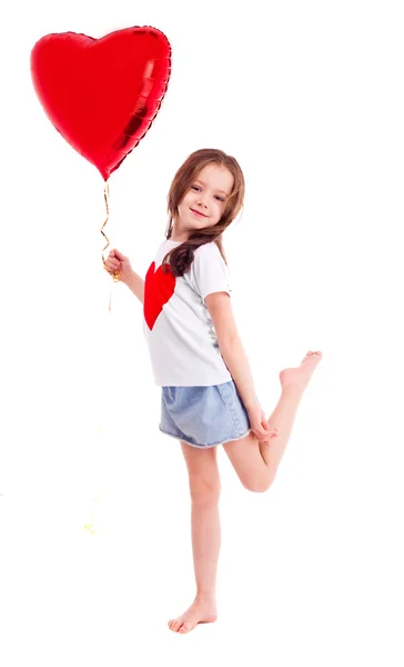 Dívka s balónem — Stock fotografie