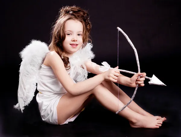 Linda chica Cupido — Foto de Stock