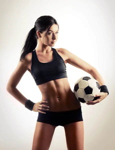 Woman with a ball — Stock Photo, Image