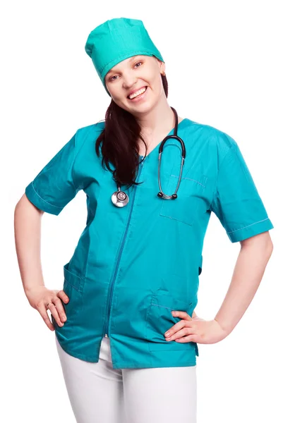 Surgeon with a stethoscope — Stock Photo, Image