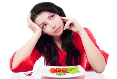 Woman keeping a Diet clipart