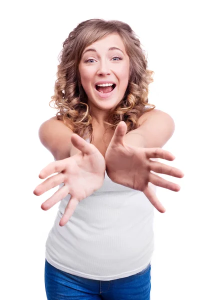 Excited woman — Stock Photo, Image