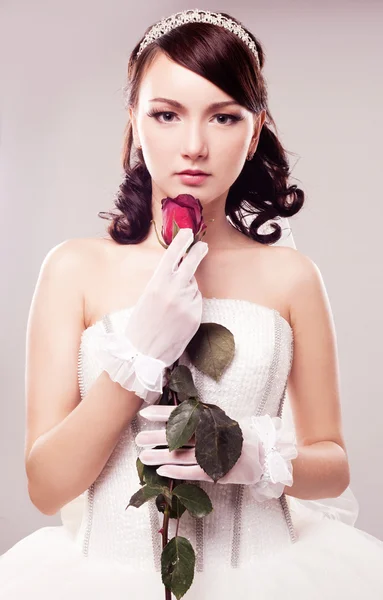 一朵玫瑰新娘 — 图库照片