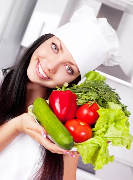 Cozinhe com legumes — Fotografia de Stock