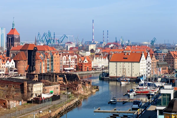 Panorama Gdańska — Zdjęcie stockowe