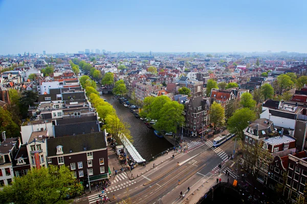 Amsterdam panorama, Holandsko, Nizozemsko — Stock fotografie