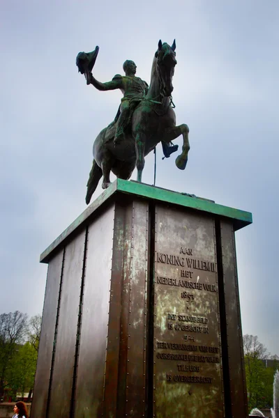Statua di Koning Willem II, L'Aia — Foto Stock