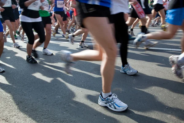 Running fast, marathon — Stock Photo, Image